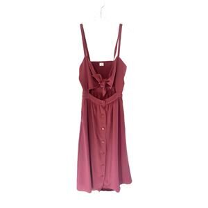 Aritzia Wilfred Apple Butter Cut Out Casual Adelia Tie Front Sundress Size 0